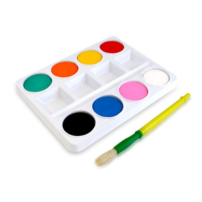 Jumbo Watercolor Paint Palette Set w/Brush