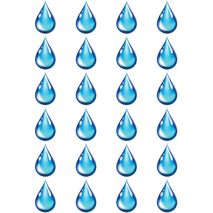 Raindrop Stickers 1" Round 25mm Clear 10/pk