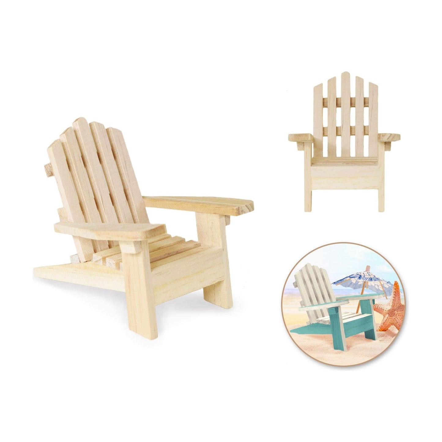 DIY Mini Adirondack Chair 3.5x4"