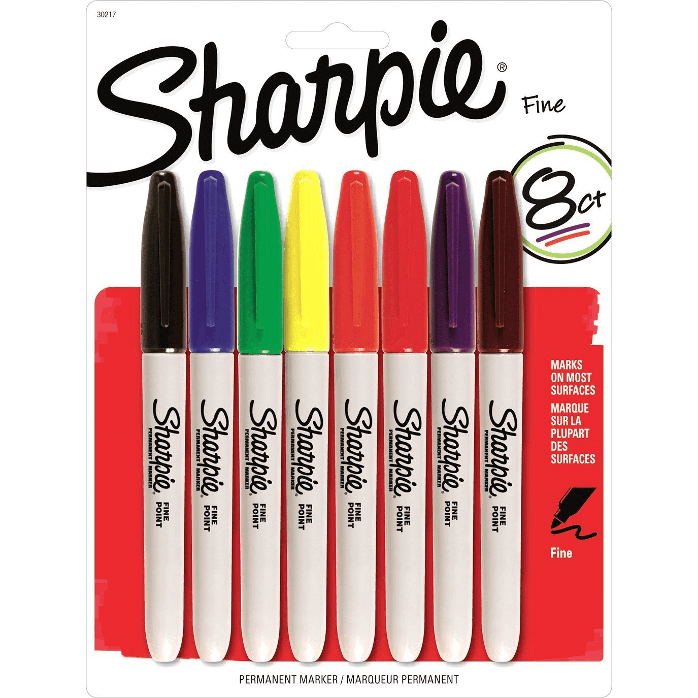 Sharpie Fine Point Permanent Marker Assorted 8/pk