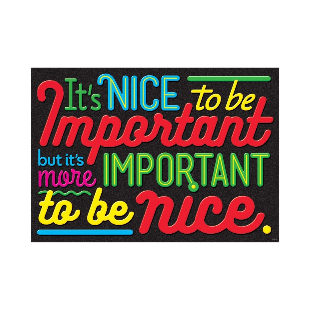 "It's Nice to be Important..." Poster Durable & Reusable Paper 13 3/8" x 19" 1pc (Discontinue)