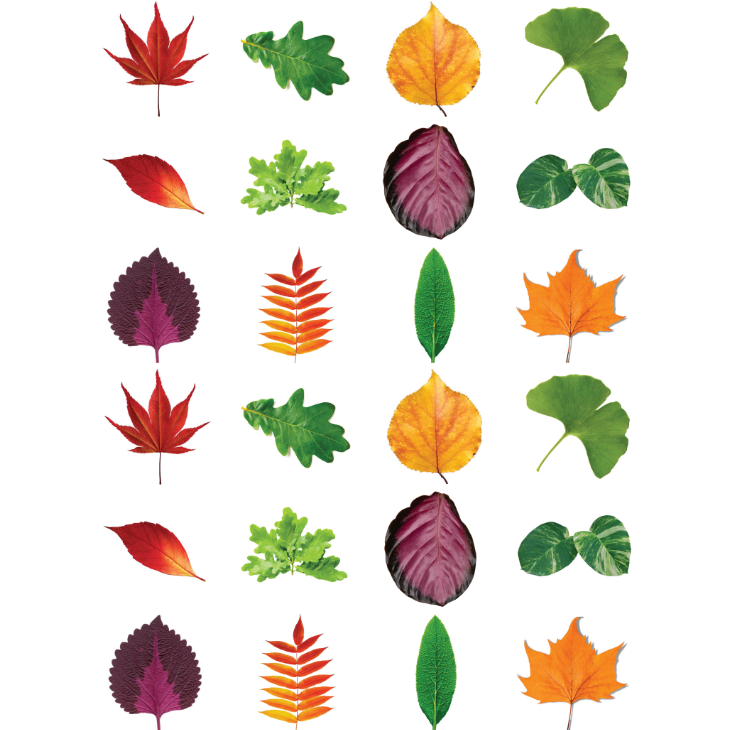 Leaves Stickers Round 25mm Clear 10/pk