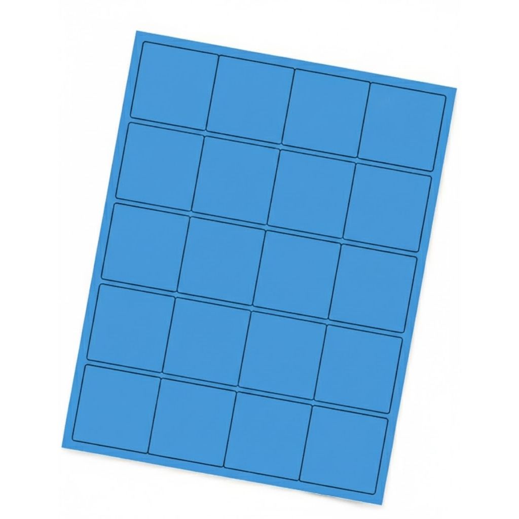 2" Square Labels 20/pg 100/pk Blue