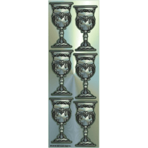 Kiddush cup die cut stickers 2.5"x1" (Medium) 6 sheets