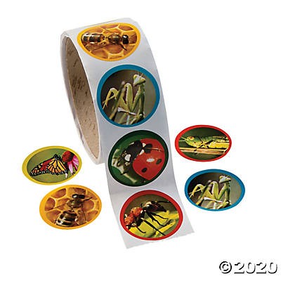 Realistic Bug Stickers 1.5" 100/roll
