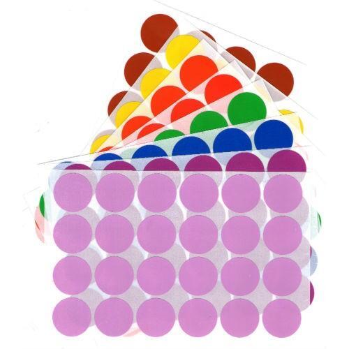 Color Coding Dot Sticker (Assorted Sheets, 1", 25)