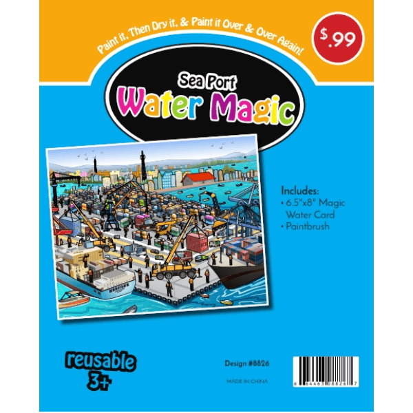 Sea Port Water Magic, Paintbrush , 6.5″ x 8″ Magic Water Card