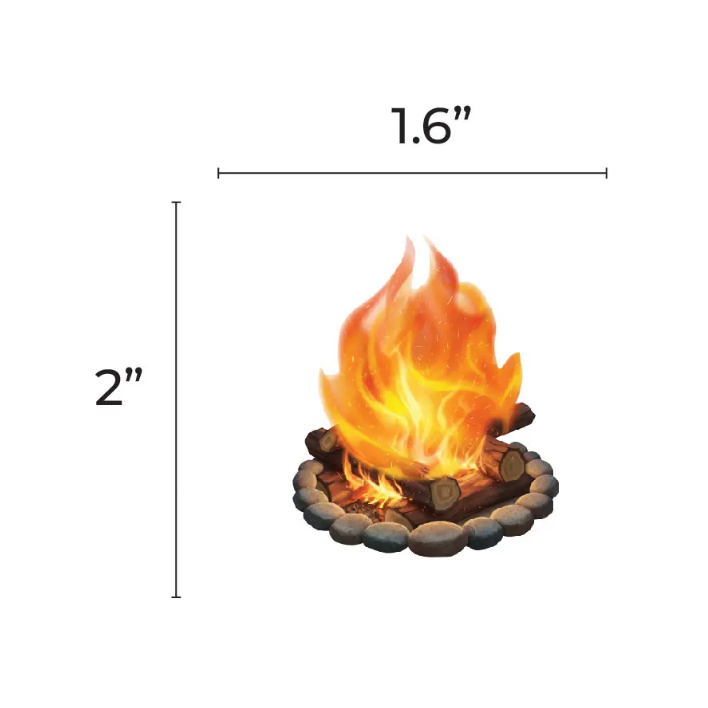 Fire Cardstock Cutout 2" 20/pk