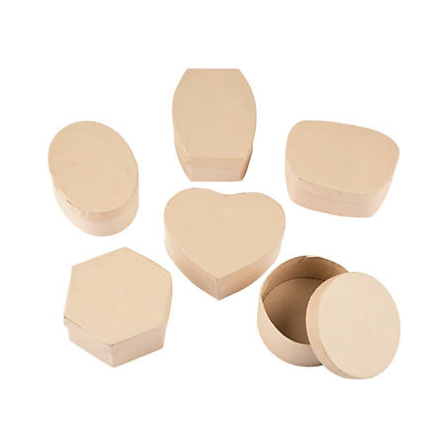 DIY cardboard box assortment 3"-4 1/2" 12/pk