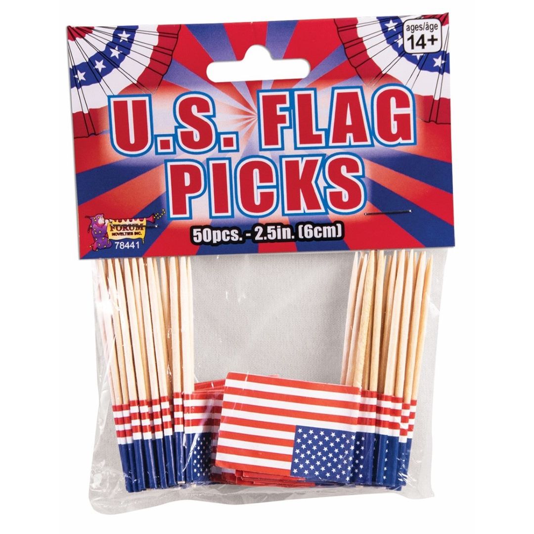 Patriotic Flag Toothpicks 50/pk