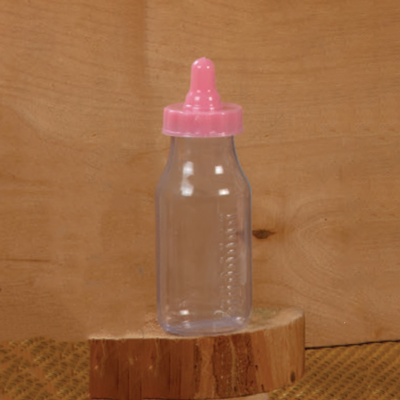 Baby Bottle 4 1/2" Pink 12/pk
