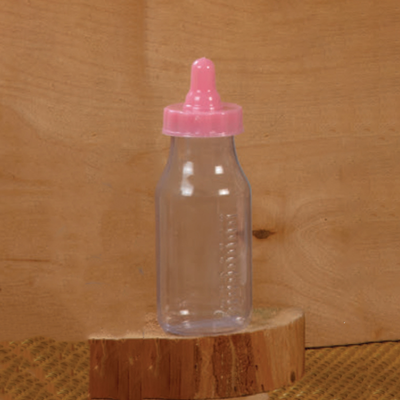 Baby Bottle 4 1/2" Pink 12/pk