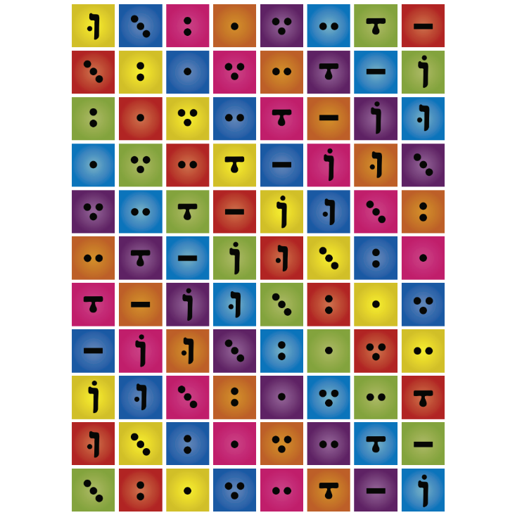 Nikudat Colored Square Stickers 1/2" 13mm Color Print 10/pk