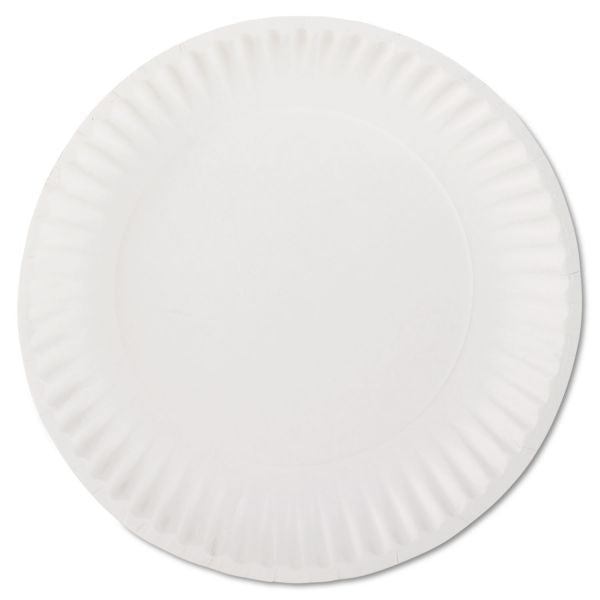 White Paper Plates 9" 16/pk