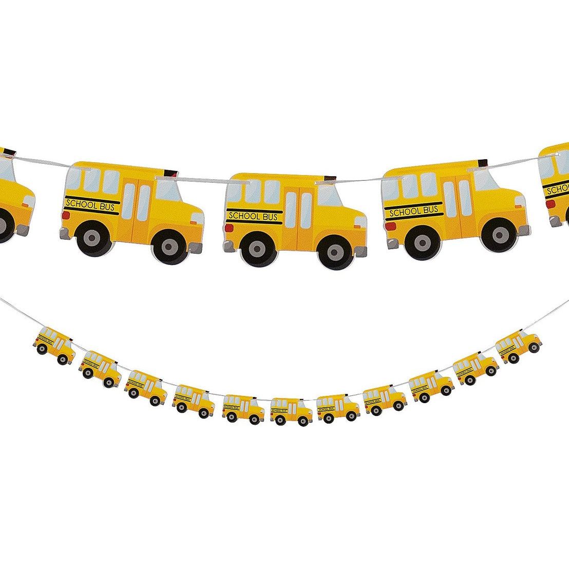 School Bus Tissue Garland 9 ft. x 5" - 1Pc.