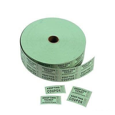 Roll Tickets (double, Green) 2000 sets per roll