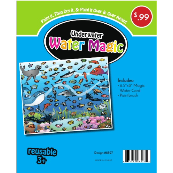 Underwater Water Magic, Paintbrush, 6.5"x8" Magic water card