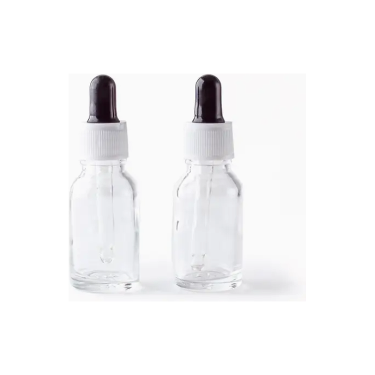 Glass Drop Bottles, diameter 1.1in., 3.54in. tall (2.8x9cm) , 15ml, 2/pk
