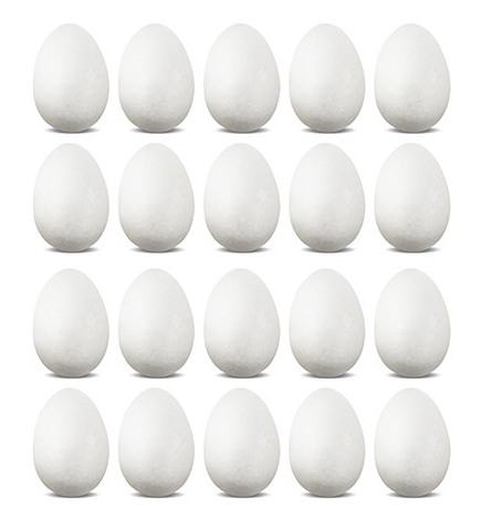 Polyfoam Eggs 1.38" x 1.02" 20/pk