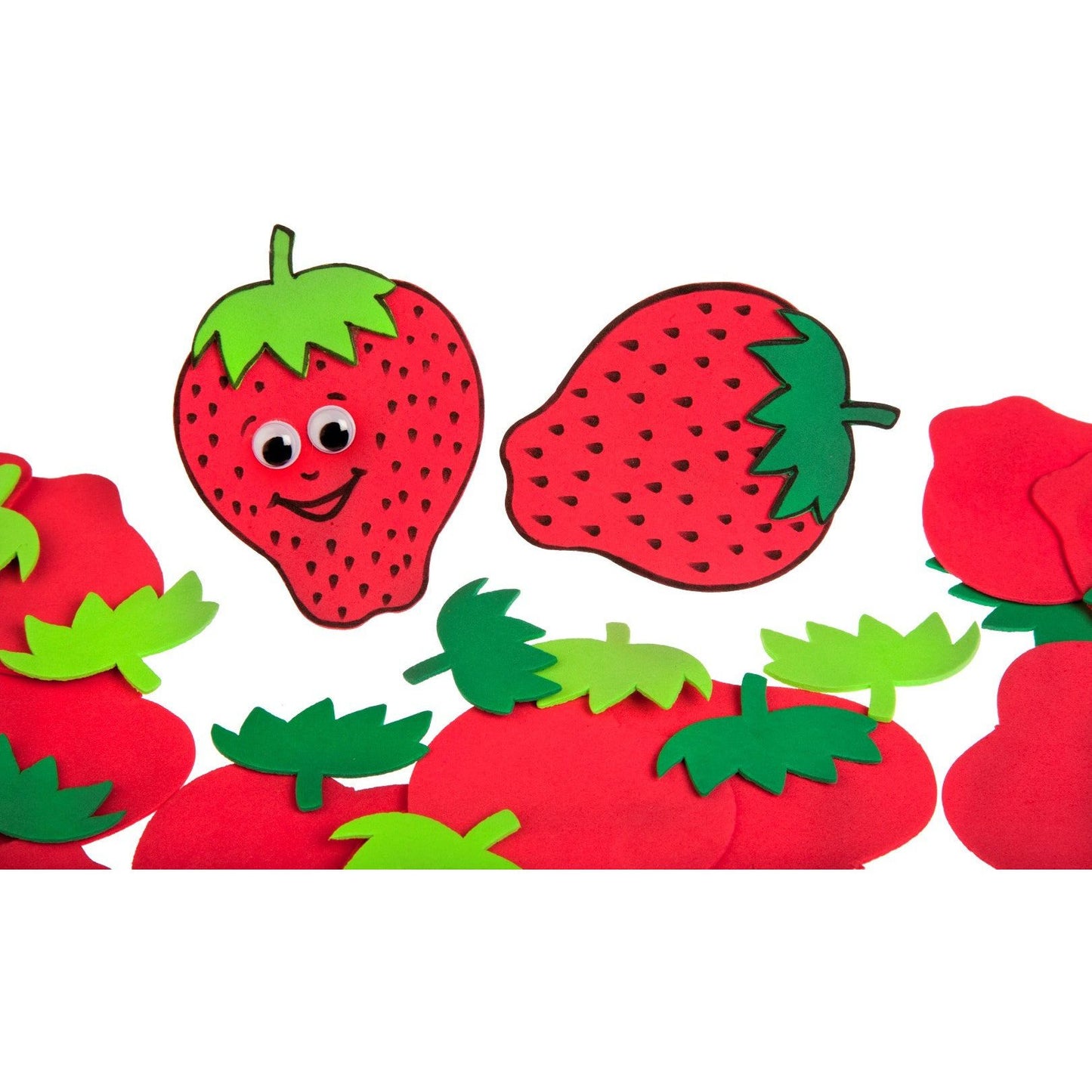 Strawberry Foam Shapes 40/pk 3 1/2" x 2 3/4"