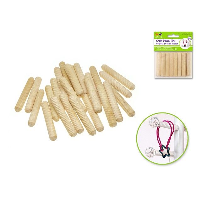 Wooden Dowel Pins 0.38" x 2 1/2" 24/pk (Closeout)