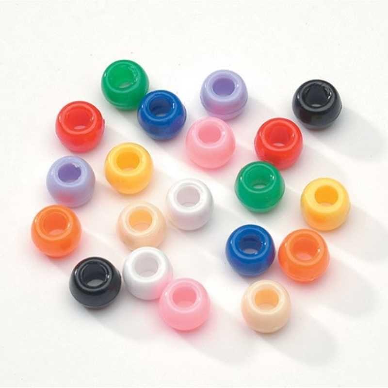 Pony Beads 6 x 9mm (Purple, 900-1000 Pcs)