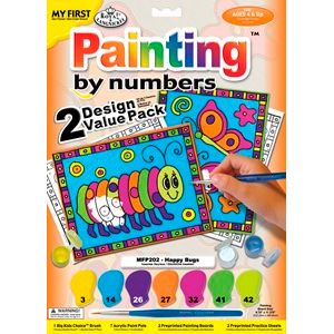My First Happy Bugs 2/Pk Paint by Number Art Kit