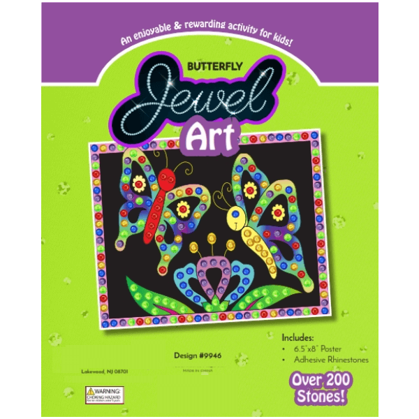Butterfly Jewel Art, 6.5"x8"