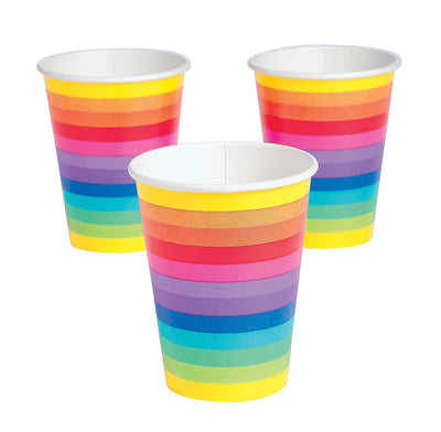 Paper Rainbow Cups- 8 Pc.