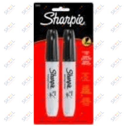 Sharpie black chisel permanent marker 2/pk
