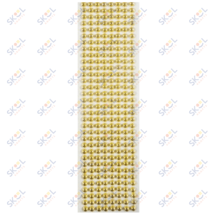 Adhesive pearl Rhinestone Gold 5mm 320/pk