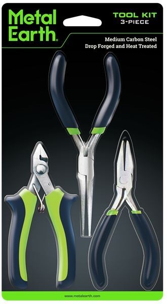 Metal 3D Puzzle, 3-Piece Tool Kit Clippers, Flat Nose Pliers, Needle Nose
