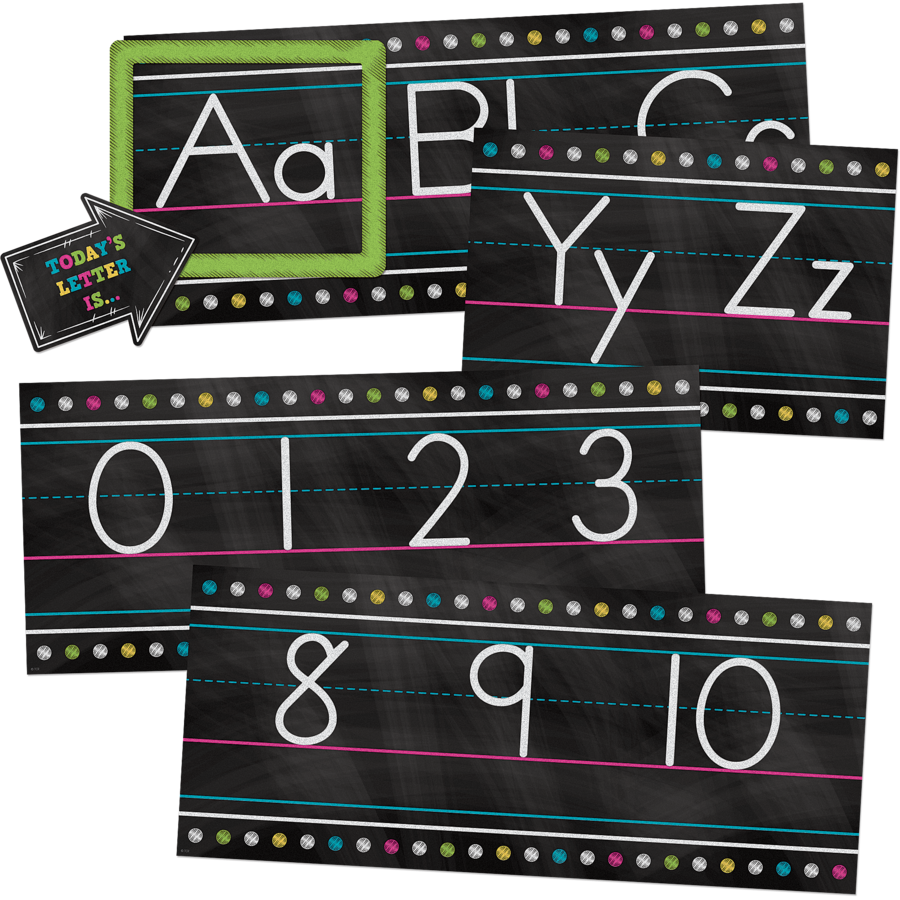 Chalkboard  Alphabet Line Bulletin Board Set