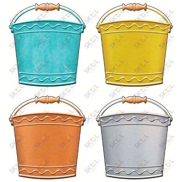 I Love Metal Bucket Accents 6" 36/pk