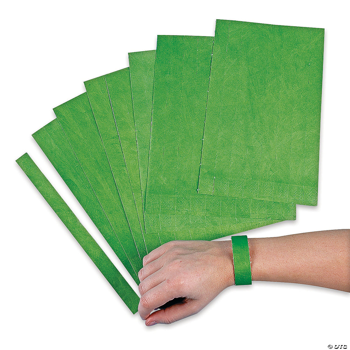 Self-Adhesive Paper Wristbands Green