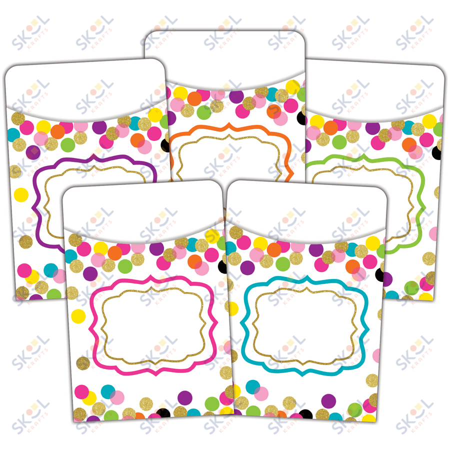 Confetti Library Pockets 35/pk
