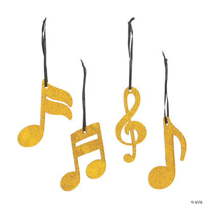Musical Note Ornaments 4" - 12 pc