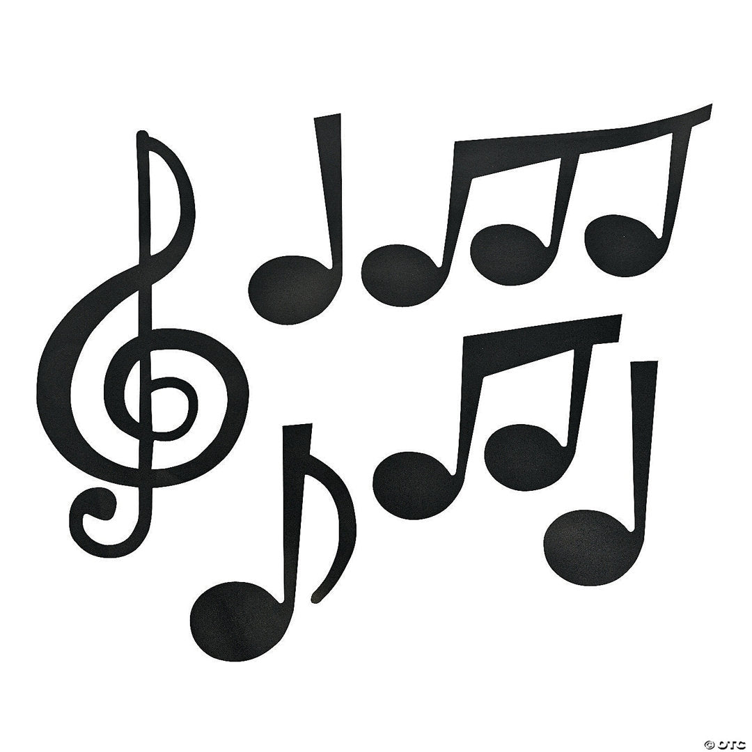 Jumbo Music Note Cutouts 13" - 24" - 12 Pc.