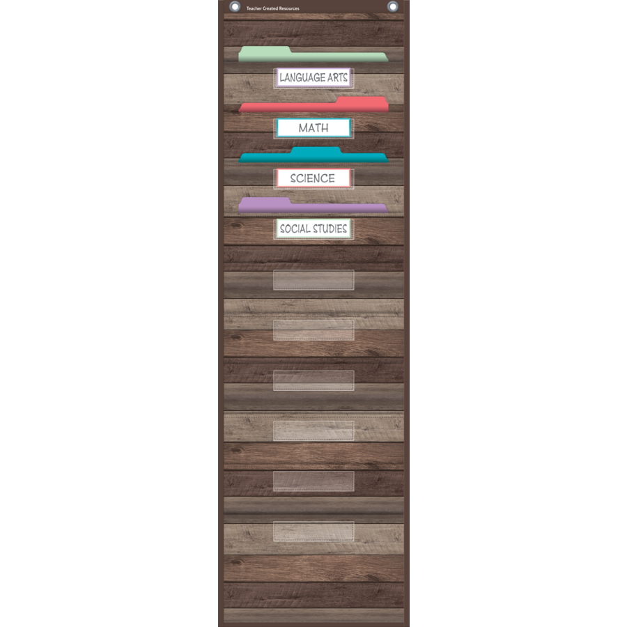 Dark Wood 10 Pocket Storage File