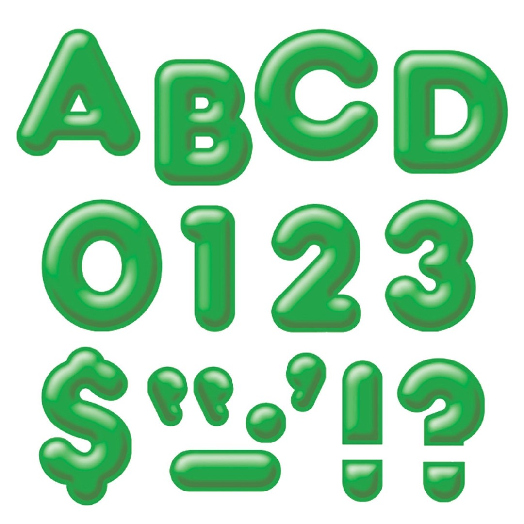 Green 3D Uppercase Letters 2" 1/pk (Discontinued)