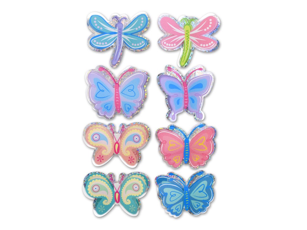 3D Pop-Ups Foil Butterflies 12cm x 17cm 8pc
