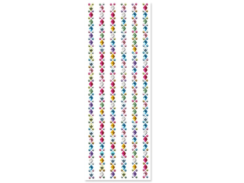 Adhesive Rhinestone Medley Strip 10cm x 27cm (Closeout)