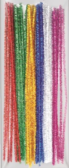 Tinsel Stem Assorted 12" 30/pk