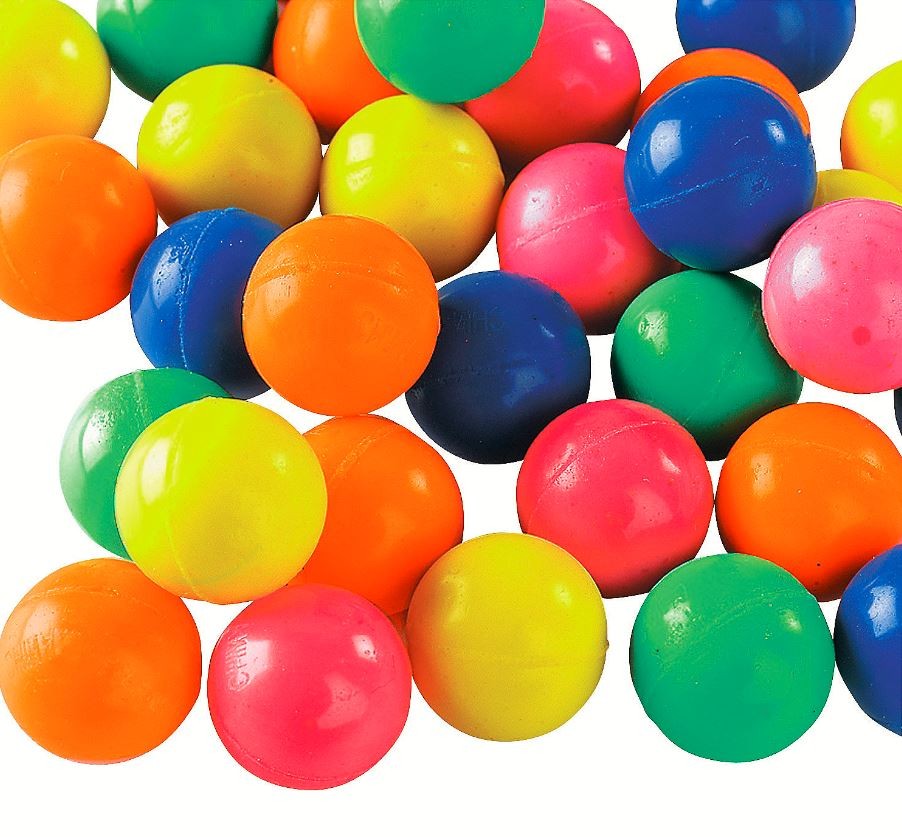 Mini Neon Bouncing Balls 3/4" 144/pk