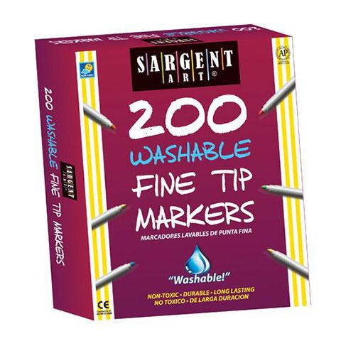 Sargent Art Washable Markers Classpack Fine Tip 200/Pk