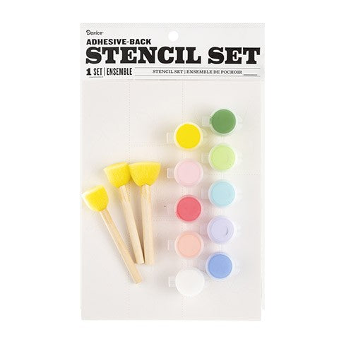 Floral Themed Stencil Set With Fabric Paint (Discontinued)