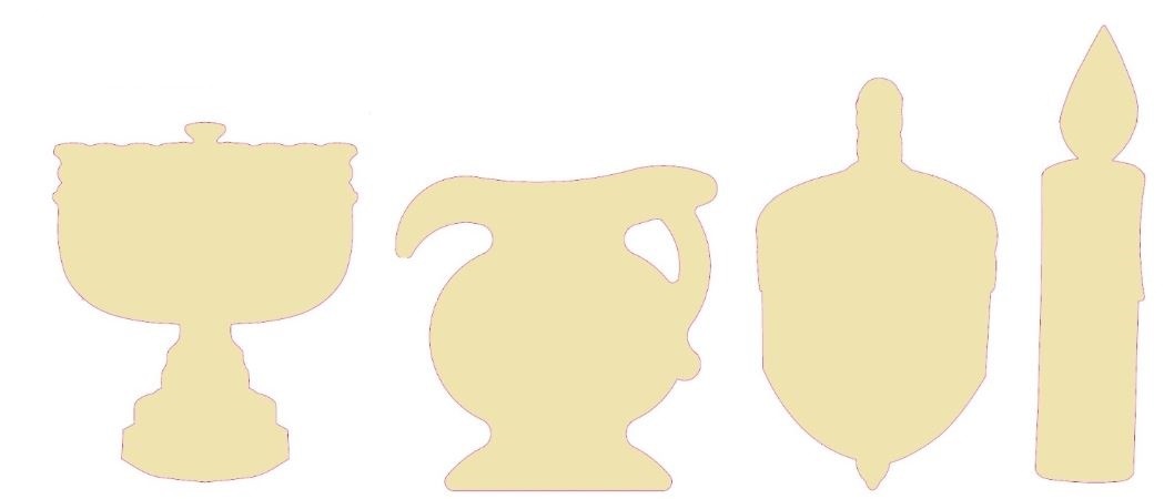 Chanukah Cardboard Cutouts 36/pk (Discontinued)