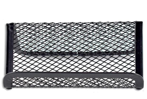 Desk Card Holder, Metal Mesh-Black 1pc 4.25"