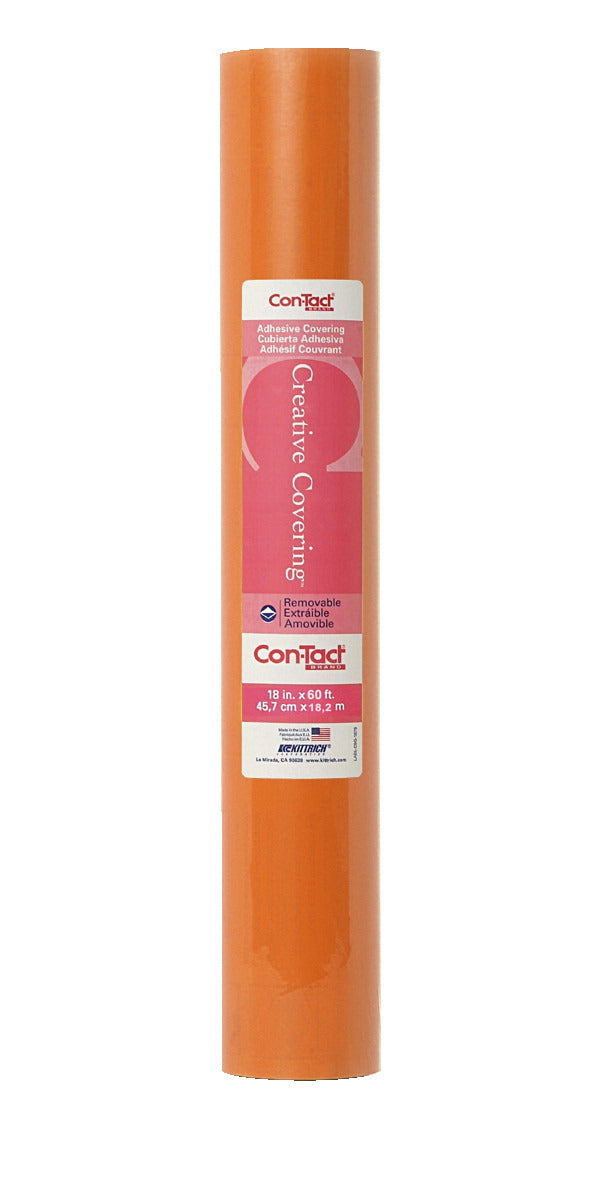 Con Tact Repositionable Cover 18 W X 60 L Color Orange