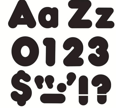 Black 4" Casual Uppercase/Lowercase Combo Pack Fade-resistant & Durable Paper 1pc